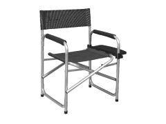 Isabella Director Chair with Side Table Dark Grey