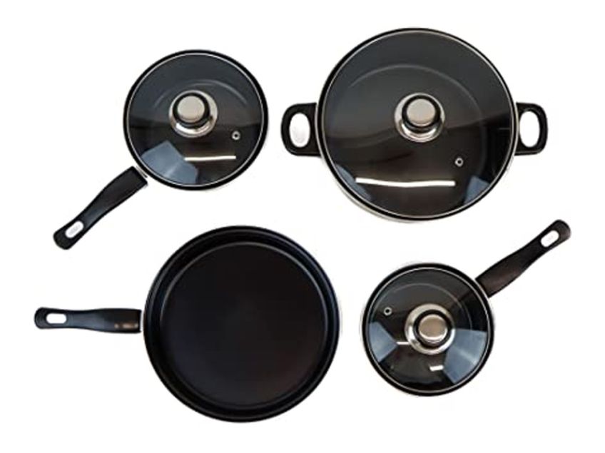 Cookware Set - 7 Piece Pan Set with Lids