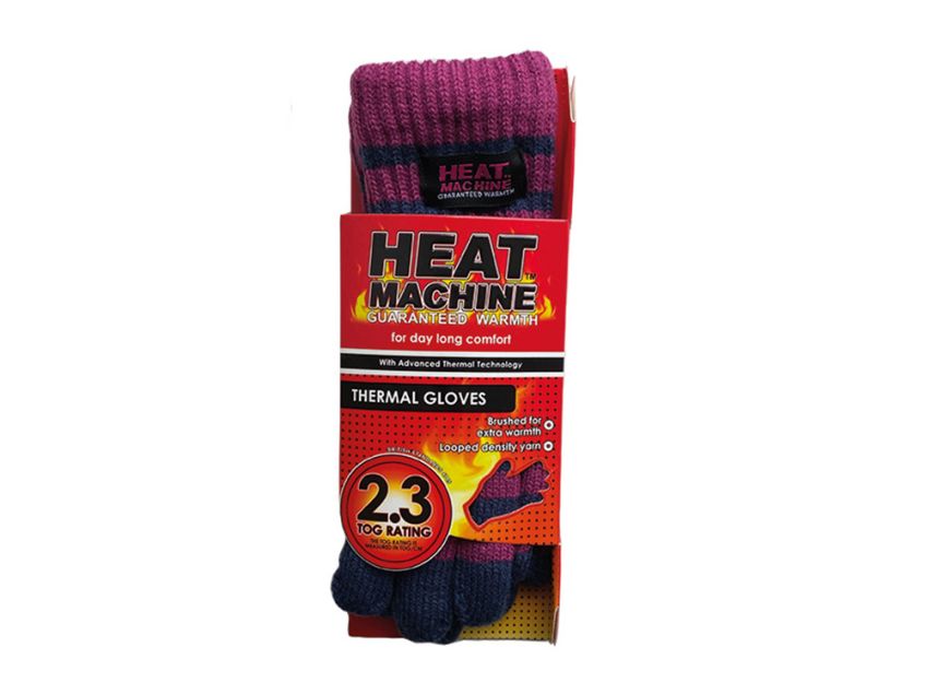 Heat Machine Ladies Striped Thermal Insulated Gloves
