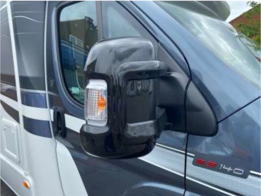 Milenco Mirror Covers Black/Long Arm