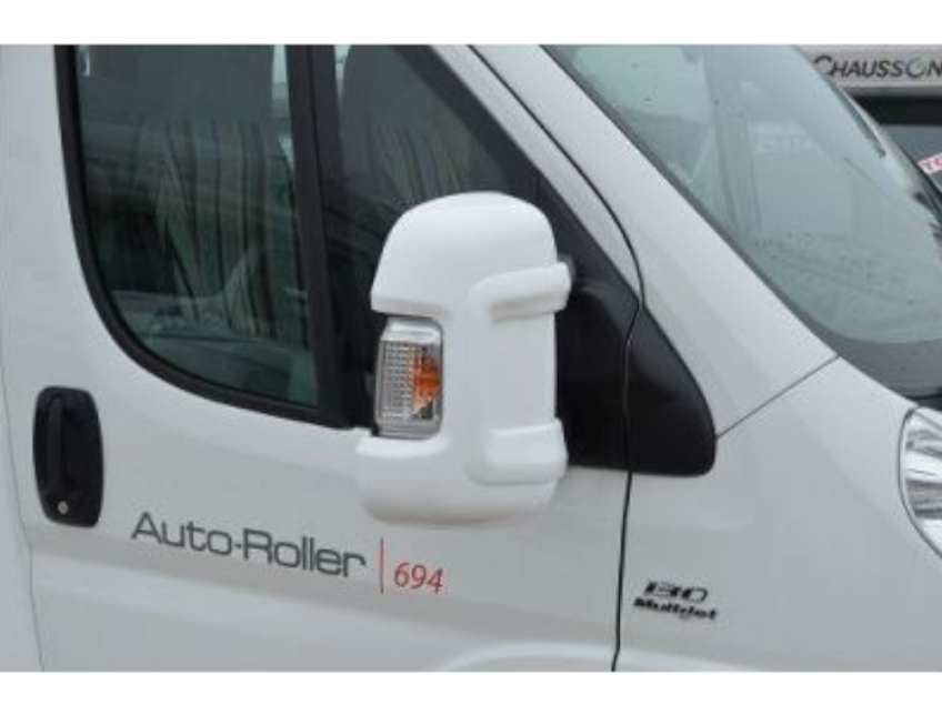 Milenco Mirror Covers White/Long Arm