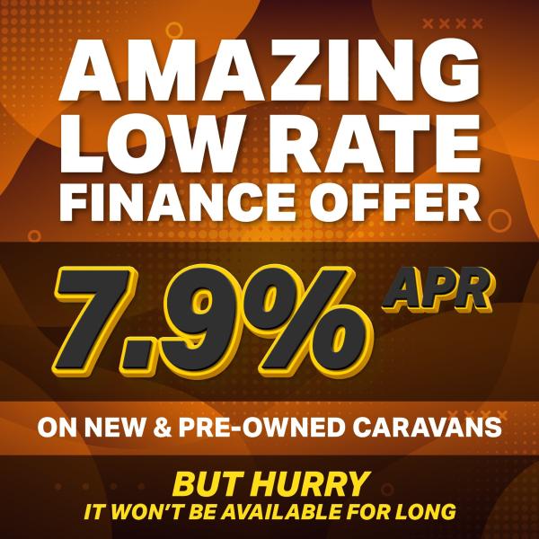 Caravan Finance Deal - 7.9% APR on New & Pre-owned