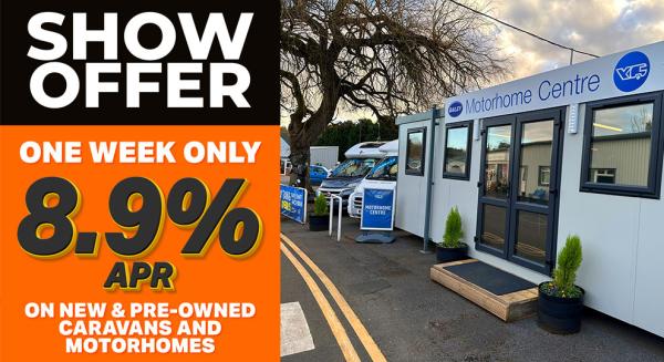 Low 8.9% Finance on Caravans & Motorhomes