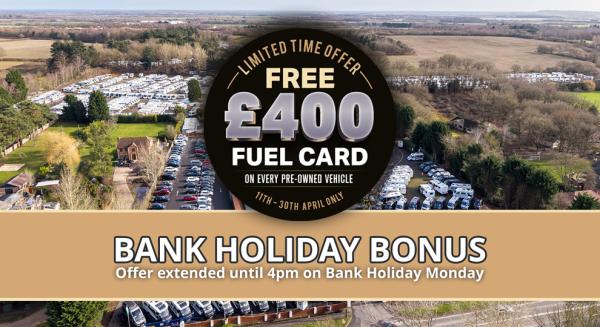 &pound;400 FREE Fuel This April &ndash; Go Further for Less with a Pre-Owned Caravan or Motorhome