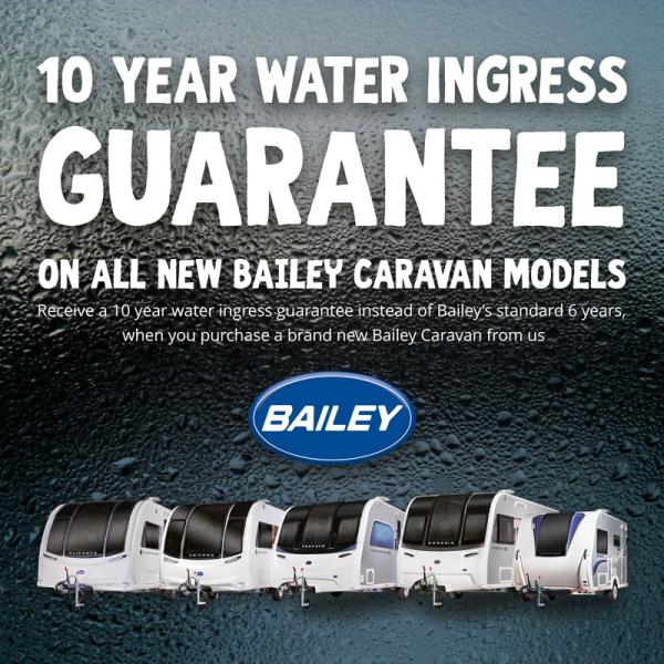 10 Year Water Ingress Guarantee on All Bailey Caravan Models