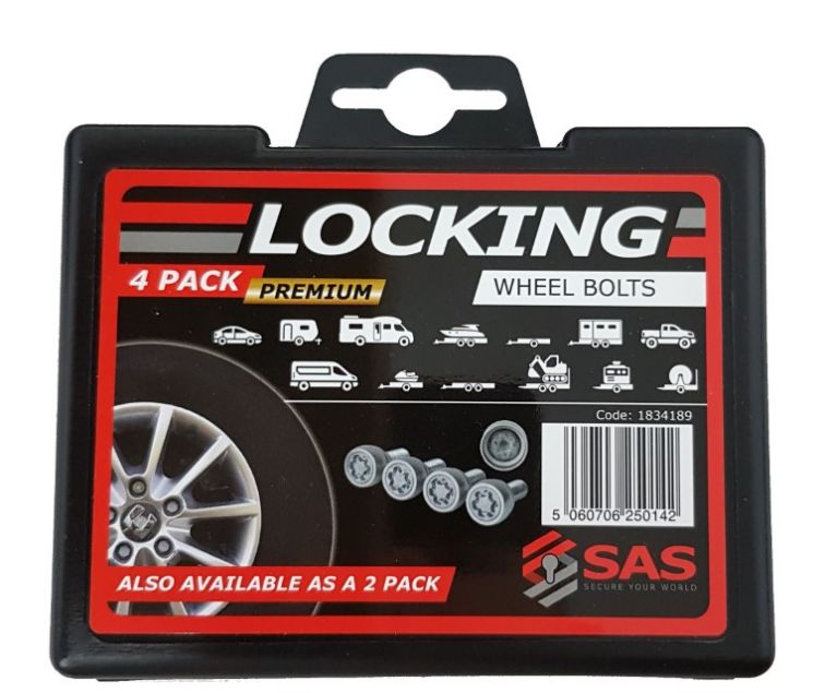 SAS Premium Locking Wheel Bolts 4 
