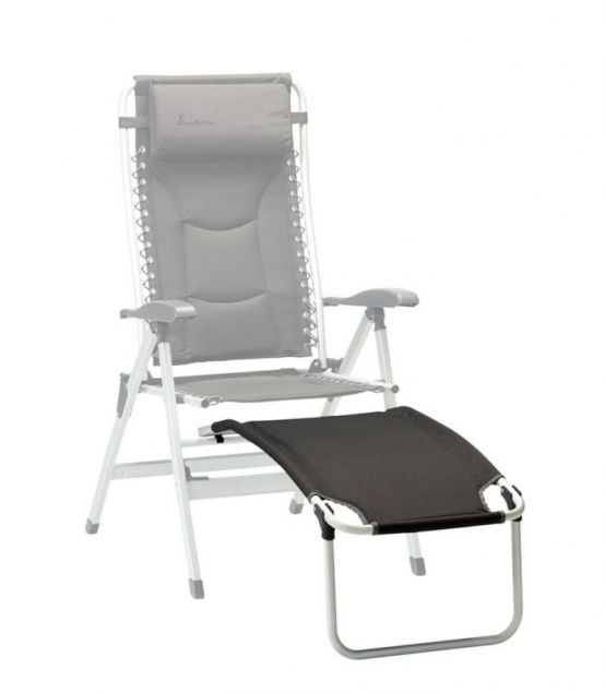 Isabella Thor Legrest Dk Grey, Aluminium Reclining Folding Chair With Footrest