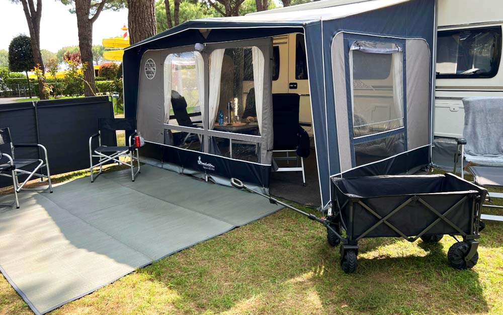 Isabella Canopy Carpet - In Front of Awning